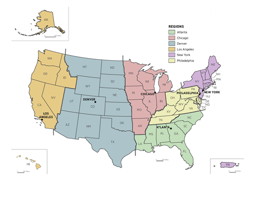 Census Bureau Regional Office Boundaries