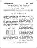 Average Income of Families Up Slightly in 1960 (Advance data)