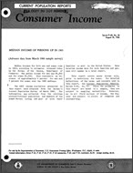 Median Income of Persons Up in 1965 (Advance data)