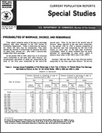 Probabilities of Marriage, Divorce, and Remarriage