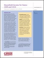 Household Income for States: 2009 to 2010