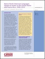 Native North American Languages Spoken at Home in the United States: 2006–2010