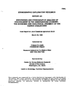 Hypotheses and Ethnographic Analysis of Concealment in the Underground Economy: The Economic and Idealogical Dynamics of  the Census Undercount