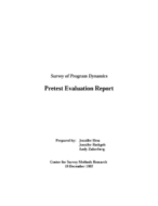 Survey of Program Dynamics (SPD): Pretest Evaluation Report