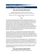 What Are the Issues in Implementing the Survey of Program Dynamics?