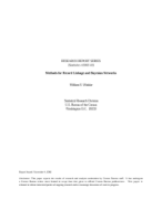 Methods for Record Linkage and Bayesian Networks