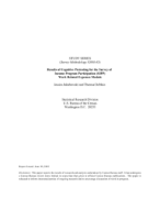 Results of Cognitive Pretesting for the Survey of Income and Program Participation (SIPP) Work Related Expenses Model