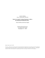 Report on Cognitive Testing of Question to Address the Respondent Identification Policy