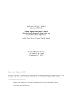 Tabular Statistical Disclosure Control: Optimization Techniques in Suppression and Controlled Tabular Adjustment