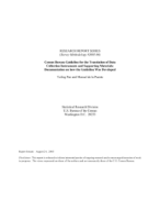 Census Bureau Guideline for the Translation of Data Collection Instruments and Supporting Materials: Documentation on How the Guideline Was Developed