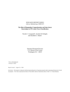 The Role of Respondent Comprehension and Interviewer Knowledge in CPS Labor Force Classification
