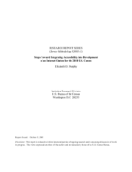 Steps Toward Integrating Accessibility into Development of an Internet Option for the 2010 U.S. census