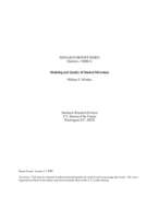 Modeling and Quality of Masked Microdata
