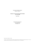 Summary of Accuracy and Coverage Evaluation for Census 2000