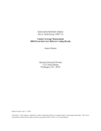 Census Coverage Measurement 2006 Person Interview Behavior Coding Results