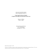 Using Cognitive Research Methods to Improve the Design of the Decennial Census Form