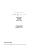 Results of the 2003 National Census Test of Race and Hispanic Questions