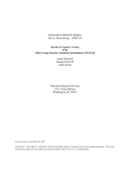 Results of Cognitive Testing of the Other Living Quarters Validation Questionnaire (OLQVQ)