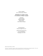 Methodology for Cognitive Testing of Translations in Multiple Languages 