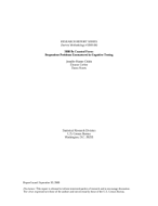 Microsoft Word - 2008 Be Counted Cognitive Results [5]_edited.doc