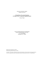 RESEARCH REPORT SERIES OR STUDY SERIES