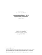 Cognitive Pretesting for Navigation of 2013 ACS Questionnaire Design Test Questionnaires