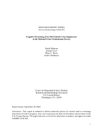 Cognitive Pretesting of the 2017 School Crime Supplement to the National Crime Victimization Survey
