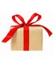 Gift Box White Background. Holiday Present. Festive Gift