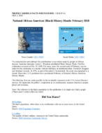 National African-American (Black) History Month: February 2018