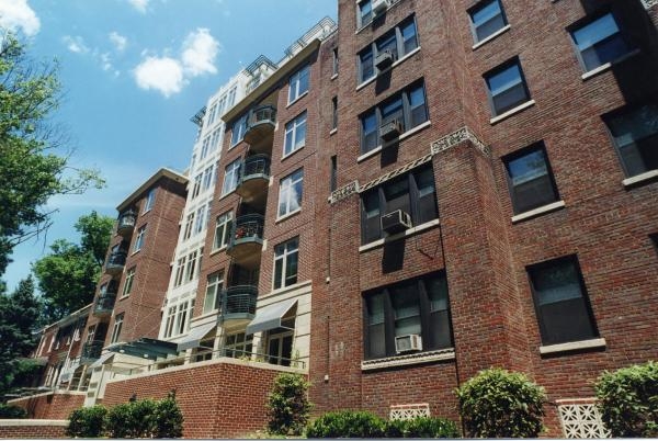 front of an apartment complex