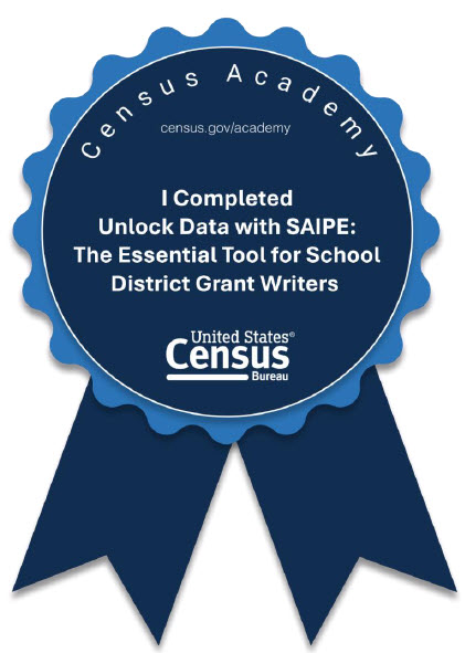 Data Gem: Unlock Data with SAIPE: The Essential Tool for School District Grant Writers Badge