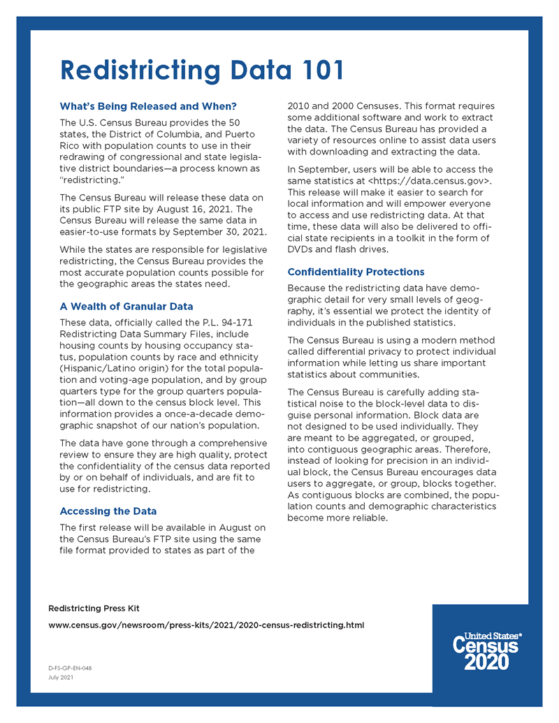 Redistricting Data 101