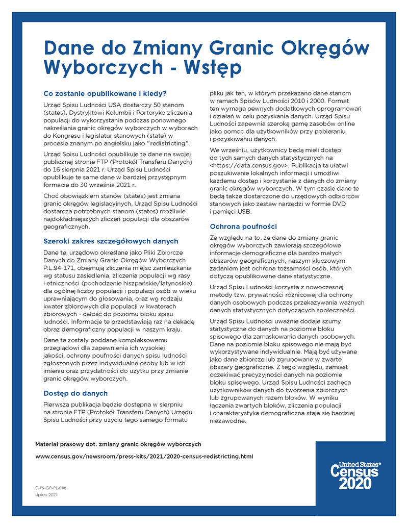 Dane do Zmiany Granic Okręgów Wyborczych - Wstęp