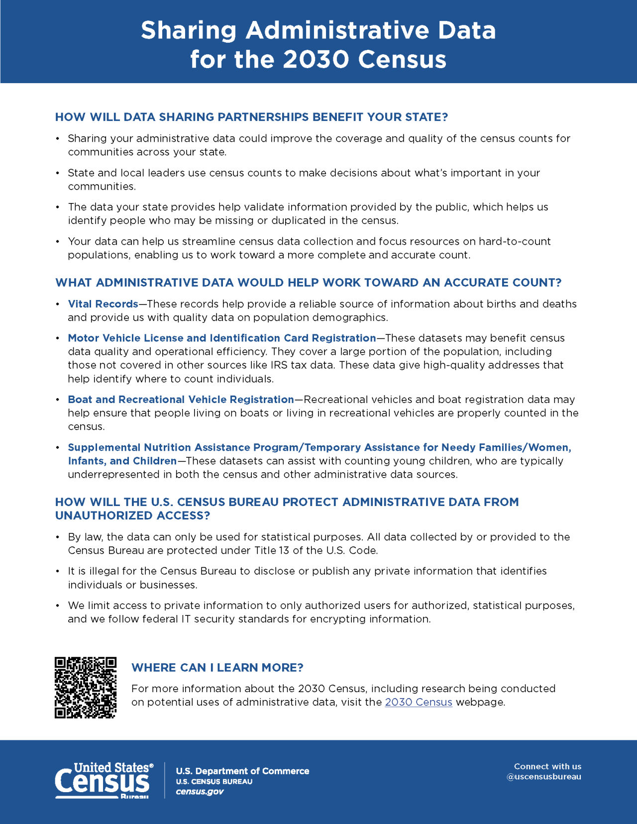 Sharing Administrative Data for the 2030 Census