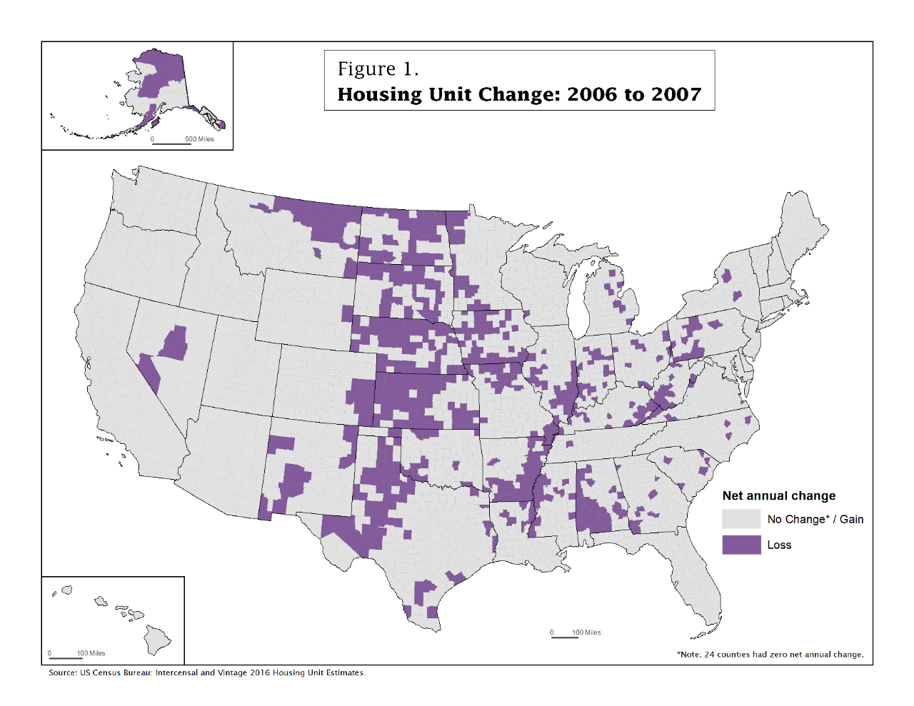 Figure 1. Housing Unit Change: 2006 to 2007