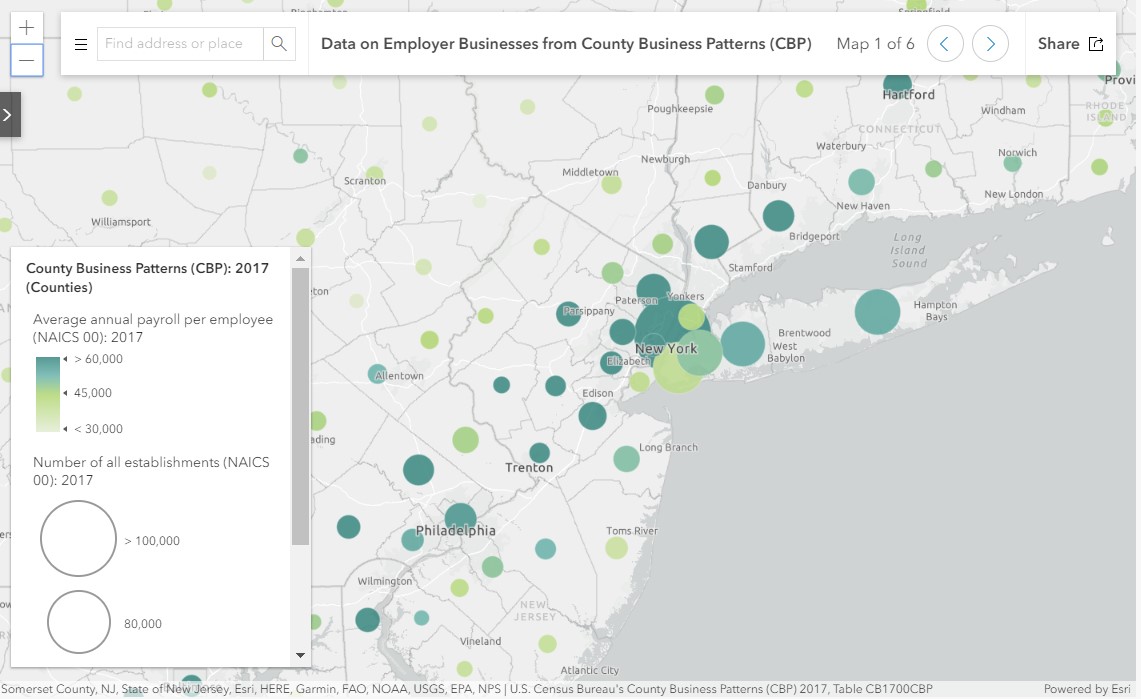 Screen shot of COVID-19 Census Hub