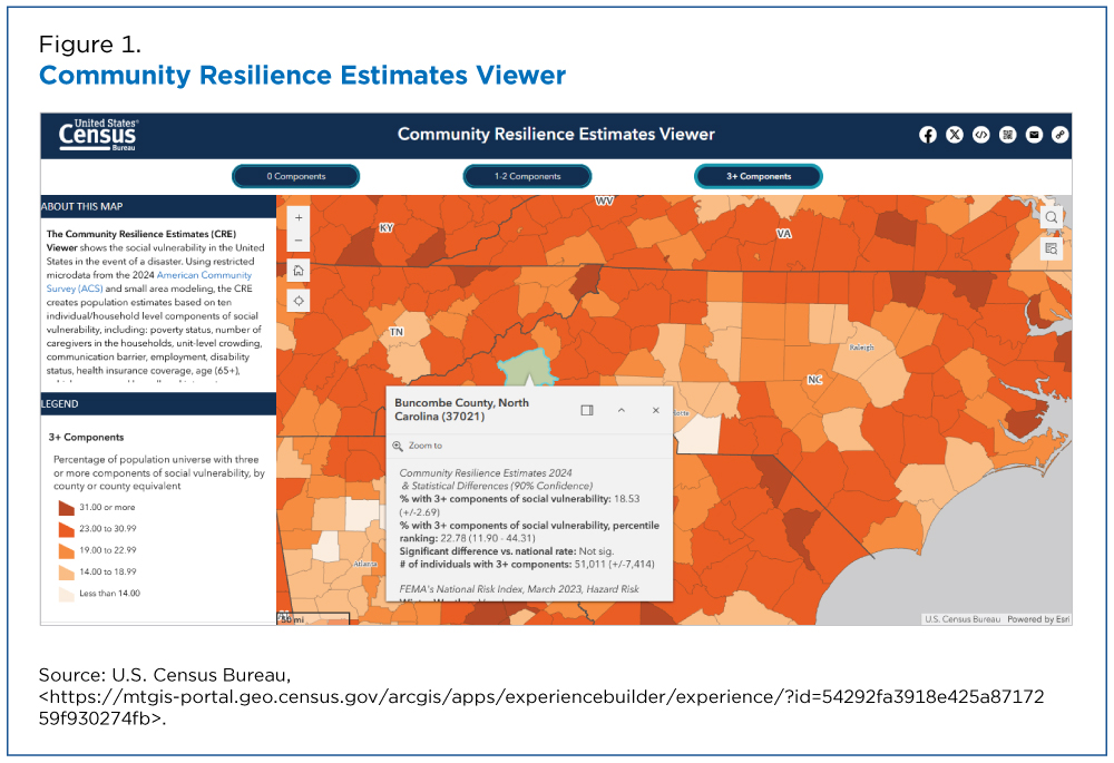 Figure 1. Community Resilience Estimates Viewer