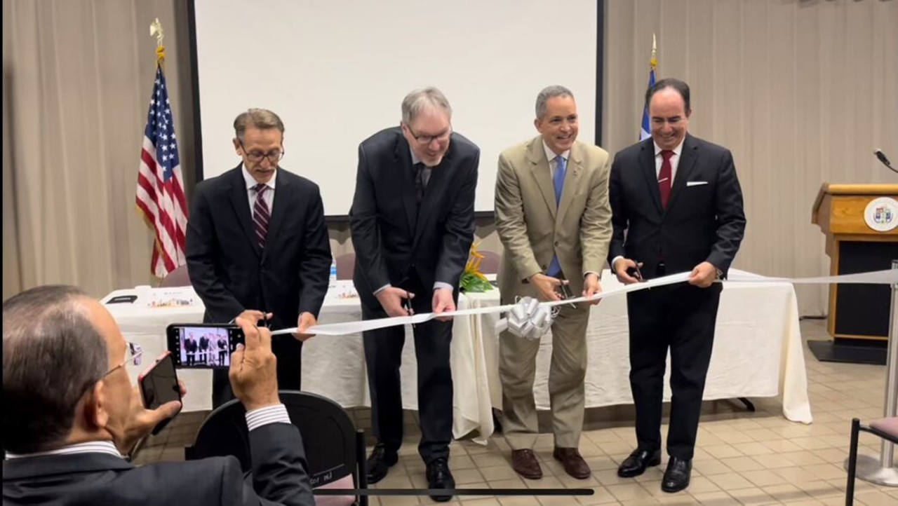 Photo: Ribbon cutting, Puerto Rico FSRDC, including Nick Orsini, Associate Director for Economic Programs; Ron Jarmin, Deputy Director of U.S. Census Bureau; Don Graves, Deputy Secretary of Commerce; and Luis Ferrao Delgado, President of University of Puerto Rico.