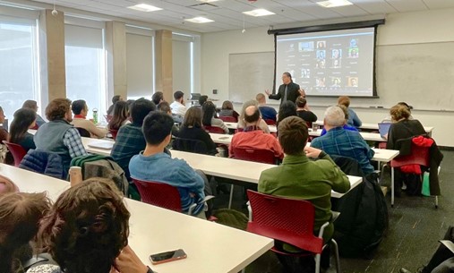 Speaking to students at Drexel University in Philadelphia.