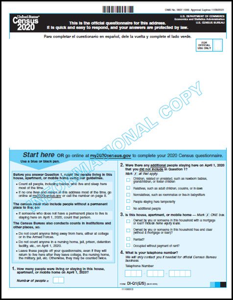 Decennial Questionnaire