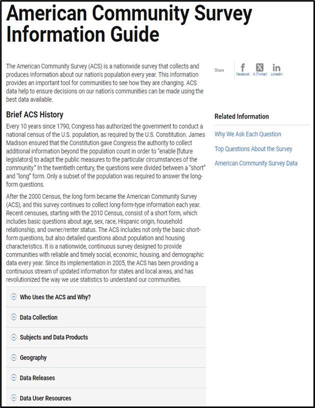ACS Information Guide