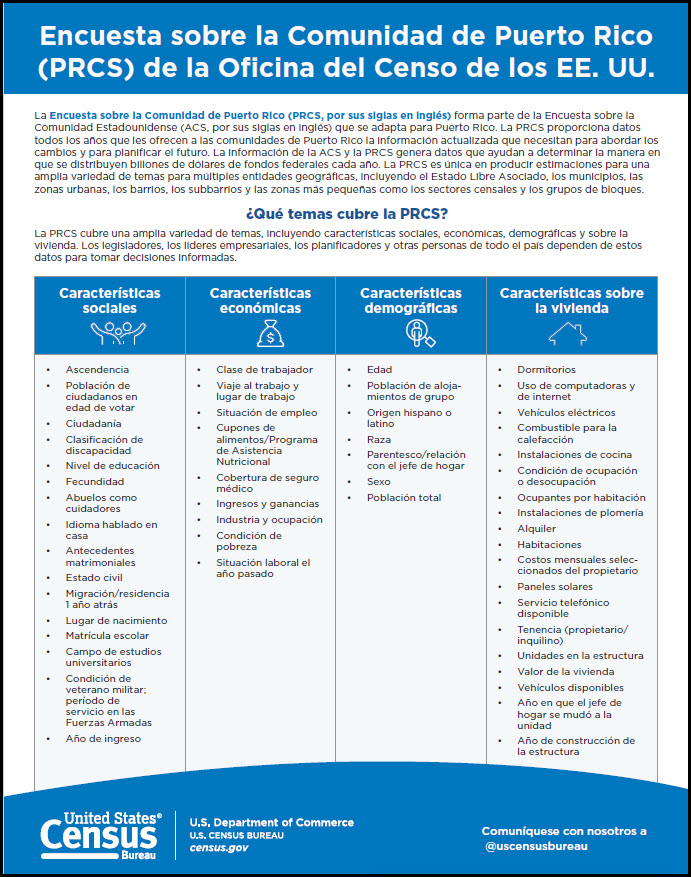 PRCS Overview Flyer in Spanish