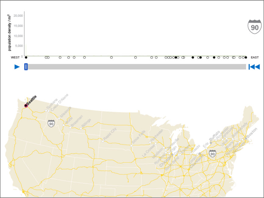 I-90 Population Density 